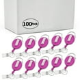 thumbnail image 1 of GOGO Wholesale Retractable Carabiner Badge Holder ID Card Lanyard-Solid Pink-100 Pcs, 1 of 6
