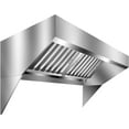 thumbnail image 1 of GOGRANT 4 FT Commercial Exhaust Hood, Concession Trailer Hood System for Food Truck, Stainless Steel Vent Hood with 2 Detachable U-shaped Grid Oil Filter Mesh, Heavy Duty Commercial Kitchen Equipment, 1 of 7
