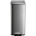 thumbnail image 1 of GOGRANT 8 Gallon Step Trash Can, Square Fingerprint-Proof Garage Can with Soft-Close Lid for Kitchen, with Removable Inner Bucket, 30-Liter, 1 of 7