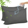 GOGREEN Bamboo Waterproof Pillow Protector, Breathable Pillow Cover