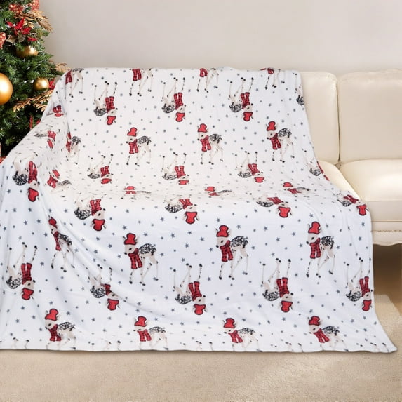 GOGREEN Cozy Blanket Printed Blanket Twin Christmas Blanket - 300 GSM Fleece Blanket Twin Size Blanket for Home Decoration, Ultra Soft Blanket Microfiber Twin Blanket (Twin - 60" x 80")