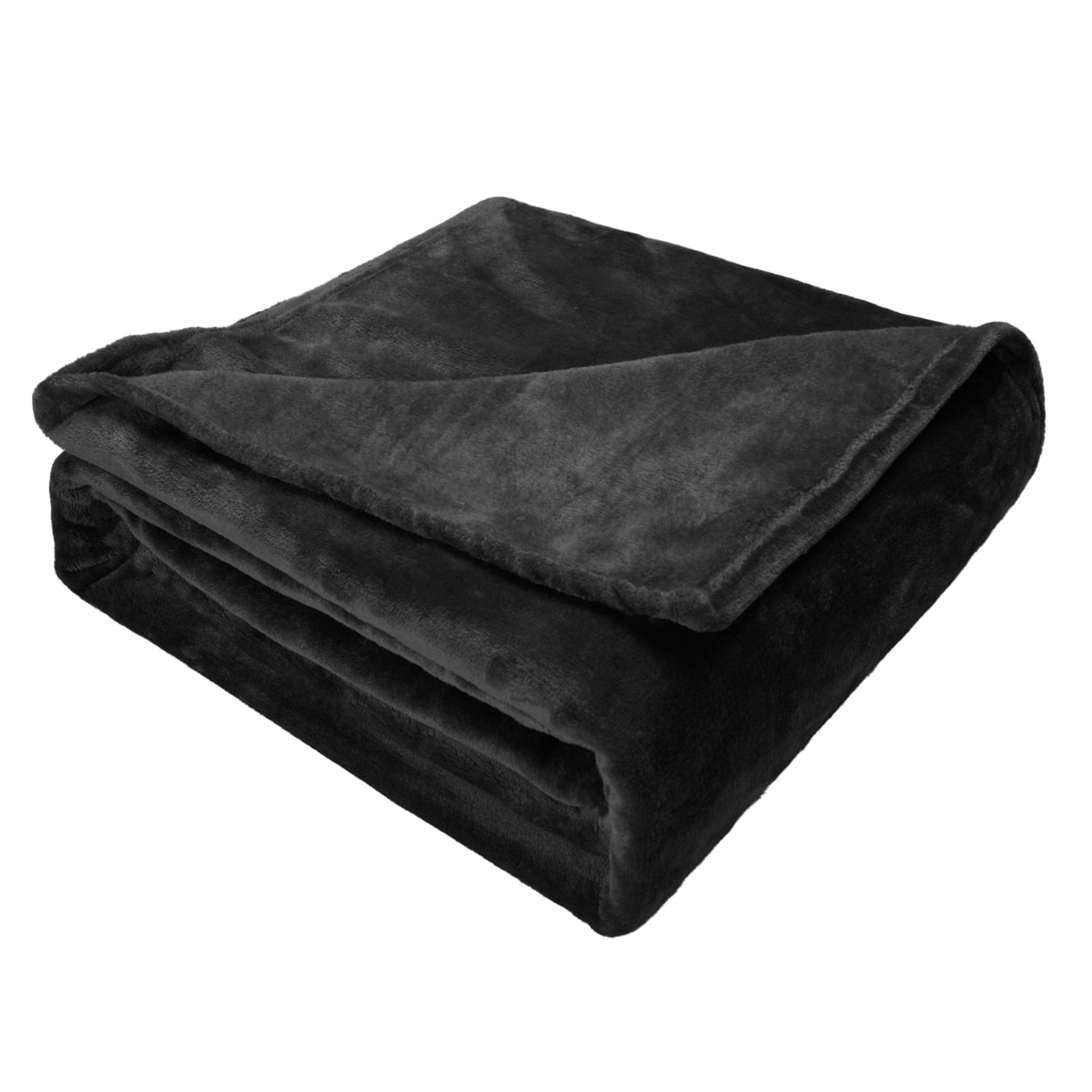  CozyLux Fleece Blanket Throw Black - 300GSM