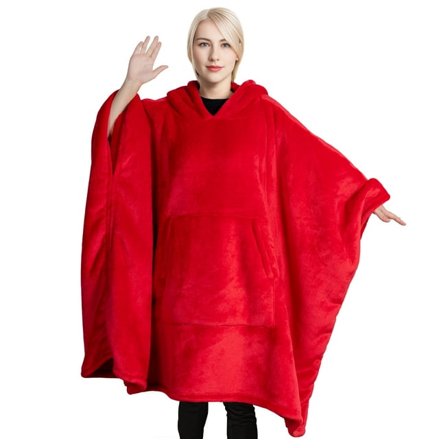 GOGREEN Oversized Wearable Blanket Hoodie, Thick Sherpa Fleece