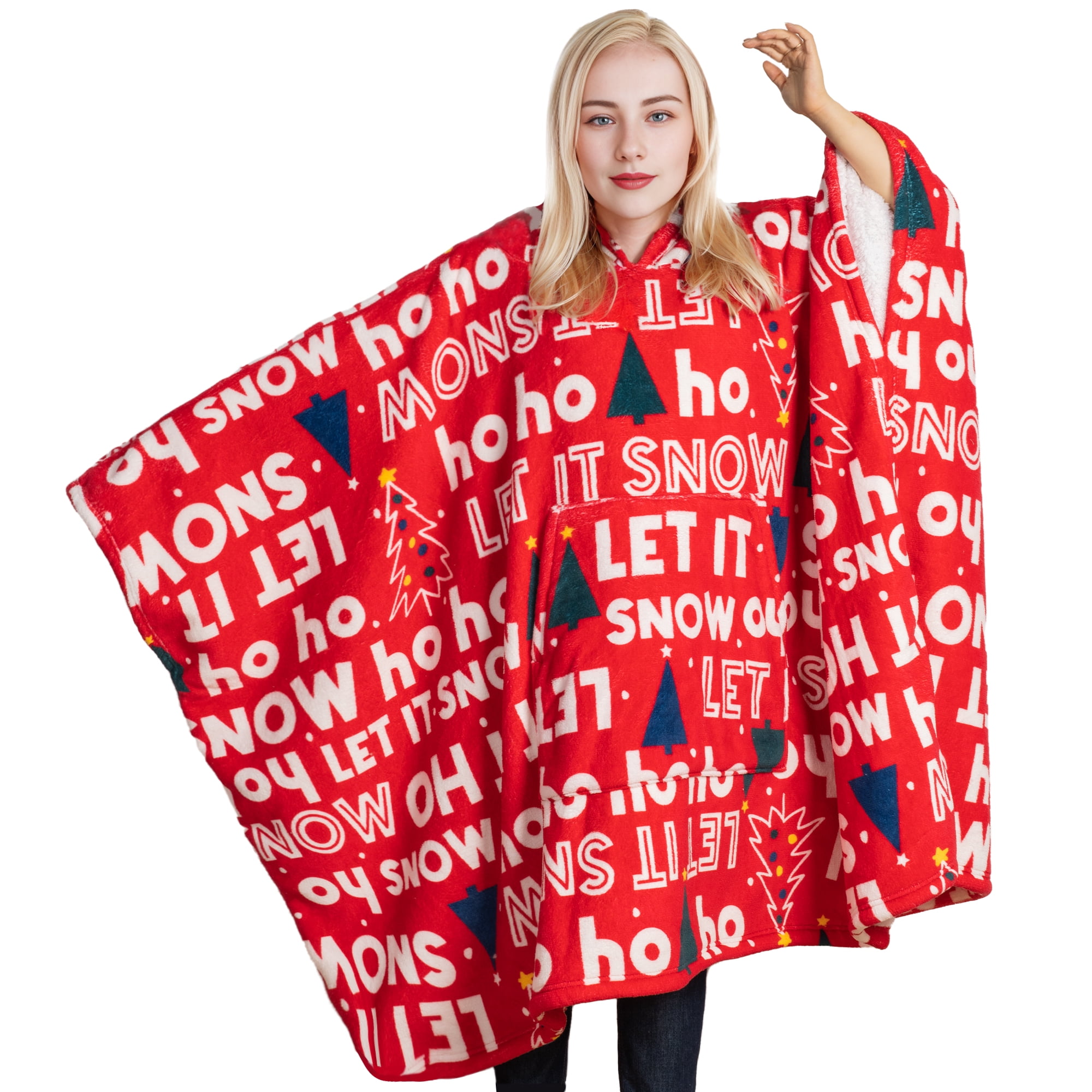 GOGREEN Original Oversized Wearable Blanket Hoodie, Thick Sherpa