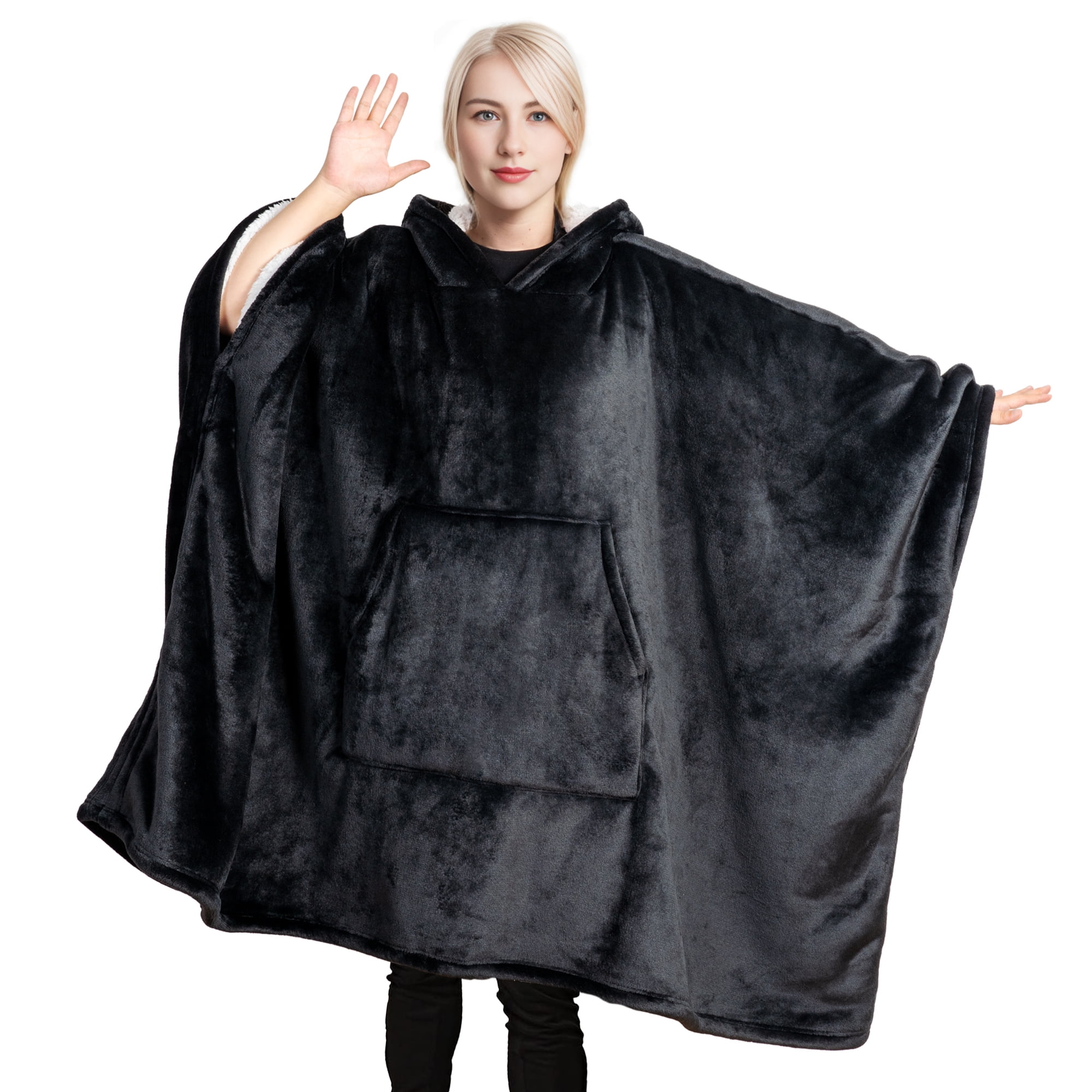 GOGREEN Original Oversized Wearable Blanket Hoodie, Thick Sherpa