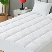 GOGREEN Extra Thick Mattress Topper King Size, Breathable Pillow Top Mattress Pad Cover Down Alternative Overfilled Plush Soft bed Protector with 8-16 Inch Elastic Deep Pocket