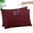 thumbnail image 1 of GOGREEN Waterproof Pillow Protectors with Zipper - King Size Cooling Bamboo Rayon Pillow Case Cover, Bed Bug Pillow Cover, Zippered Plastic Pillowcase (2 Packs, King 20"x36"), 1 of 8