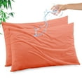 thumbnail image 1 of GOGREEN Waterproof Pillow Protectors with Zipper - King Size Cooling Bamboo Rayon Pillow Case Cover, Bed Bug Pillow Cover, Zippered Plastic Pillowcase (2 Packs, King 20"x36"), 1 of 8