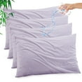 thumbnail image 1 of GOGREEN Waterproof Pillow Protectors with Zipper - King Size Cooling Bamboo Rayon Pillow Case Cover, Bed Bug Pillow Cover, Zippered Plastic Pillowcase (4 Packs, King 20"x36"), 1 of 8