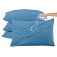 thumbnail image 1 of Kingrest Waterproof Pillow Protectors with Zipper - King Size Cooling Bamboo Rayon Pillow Case Cover, Bed Bug Pillow Cover, Zippered Plastic Pillowcase (4 Packs, King 20"x36"), 1 of 6