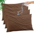 thumbnail image 1 of GOGREEN Waterproof Pillow Protectors with Zipper - King Size Cooling Bamboo Rayon Pillow Case Cover, Bed Bug Pillow Cover, Zippered Plastic Pillowcase (4 Packs, King 20"x36"), 1 of 8