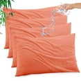 thumbnail image 1 of GOGREEN Waterproof Pillow Protectors with Zipper Standard Size, Cooling Bamboo Zippered Pillow Case Protector, Bed Bedbugs Pillow Case Cover Prevent Dust Mites and Allergen (4 Packs, Standard 20"x26"), 1 of 8