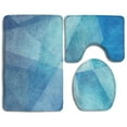 thumbnail image 1 of GOHAO Abstract Sky Colors R om Triangle Angles Layers 3 Piece Bathroom Rugs Set Bath Rug Contour Mat and Toilet Lid Cover, 1 of 2