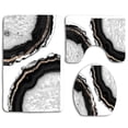 thumbnail image 1 of GOHAO Agate Glitter Glam 3 Piece Bathroom Rugs Set Bath Rug Contour Mat and Toilet Lid Cover, 1 of 2
