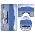 thumbnail image 1 of GOHAO Alaska Frederick Sound Humpback Whale 3 Piece Bathroom Rugs Set Bath Rug Contour Mat and Toilet Lid Cover, 1 of 2