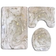 thumbnail image 1 of GOHAO Azurite Marble Gold Style 3 Piece Bathroom Rugs Set Bath Rug Contour Mat and Toilet Lid Cover, 1 of 2