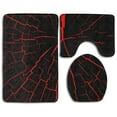 thumbnail image 1 of GOHAO Black Flannel Bath Rugs, 3' x 2' (3 Pieces), 1 of 2
