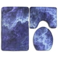thumbnail image 1 of GOHAO Blue Marble 3 Piece Bathroom Rugs Set Bath Rug Contour Mat and Toilet Lid Cover, 1 of 2