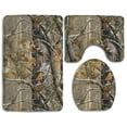 thumbnail image 1 of GOHAO Camouflage Beige Flannel Bath Rugs, 3' x 2' (3 Pieces), 1 of 2