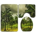 thumbnail image 1 of GOHAO Coconut-Tree 3 Piece Bathroom Rugs Set Bath Rug Contour Mat and Toilet Lid Cover, 1 of 2
