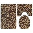 thumbnail image 1 of GOHAO Cool Cheetah Leopard 3 Piece Bathroom Rugs Set Bath Rug Contour Mat and Toilet Lid Cover, 1 of 2