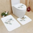thumbnail image 1 of GOHAO Cotton Flowers Eucalyptus Branches Flat Lay Square 3 Piece Bathroom Rugs Set Bath Rug Contour Mat and Toilet Lid Cover, 1 of 2