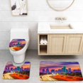 thumbnail image 1 of GOHAO Dallas Texas Skyline 3 Piece Bathroom Rugs Set Bath Rug Contour Mat and Toilet Lid Cover, 1 of 2