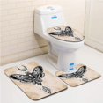 thumbnail image 1 of GOHAO Dead Hawk Moth Luna Stone Spiritual Magic Skull Cream 3 Piece Bathroom Rugs Set Bath Rug Contour Mat and Toilet Lid Cover, 1 of 2