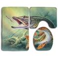 thumbnail image 1 of GOHAO Fishing 3 Piece Bathroom Rugs Set Bath Rug Contour Mat and Toilet Lid Cover, 1 of 2