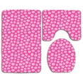 thumbnail image 1 of GOHAO Funny Pig Nose 3 Piece Bathroom Rugs Set Bath Rug Contour Mat and Toilet Lid Cover, 1 of 2