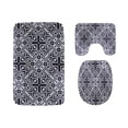 thumbnail image 1 of GOHAO Geometric Square 3 Piece Bathroom Rugs Set Bath Rug Contour Mat and Toilet Lid Cover, 1 of 2