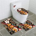 thumbnail image 1 of GOHAO Gingerbread Man Delicious Homemade Cookies Dried Fruits and Bakery Tools Festive 3 Piece Bathroom Rugs Set Bath Rug Contour Mat and Toilet Lid Cover, 1 of 2