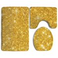 thumbnail image 1 of GOHAO Gold Flannel Bath Rugs, 3' x 2' (3 Pieces), 1 of 2