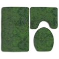 thumbnail image 1 of GOHAO Green Flannel Bath Rugs, 3' x 2' (3 Pieces), 1 of 2
