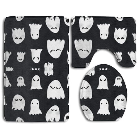 GOHAO Groundhog Day Bath Rug Set Bathroom Rug Contour Lid Cover 3 Piece Bathroom Rugs Set Bath Rug Contour Mat and Toilet Lid Cover