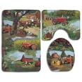 thumbnail image 1 of GOHAO Harvester Farmall Tractor Cotton 3 Piece Bathroom Rugs Set Bath Rug Contour Mat and Toilet Lid Cover, 1 of 2