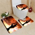 thumbnail image 1 of GOHAO Hawaii Hula Dancer in Sunset 3 Piece Bathroom Rugs Set Bath Rug Contour Mat and Toilet Lid Cover, 1 of 2