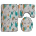 thumbnail image 1 of GOHAO Hot Mid-century Modern Diamond 3 Piece Bathroom Rugs Set Bath Rug Contour Mat and Toilet Lid Cover, 1 of 2