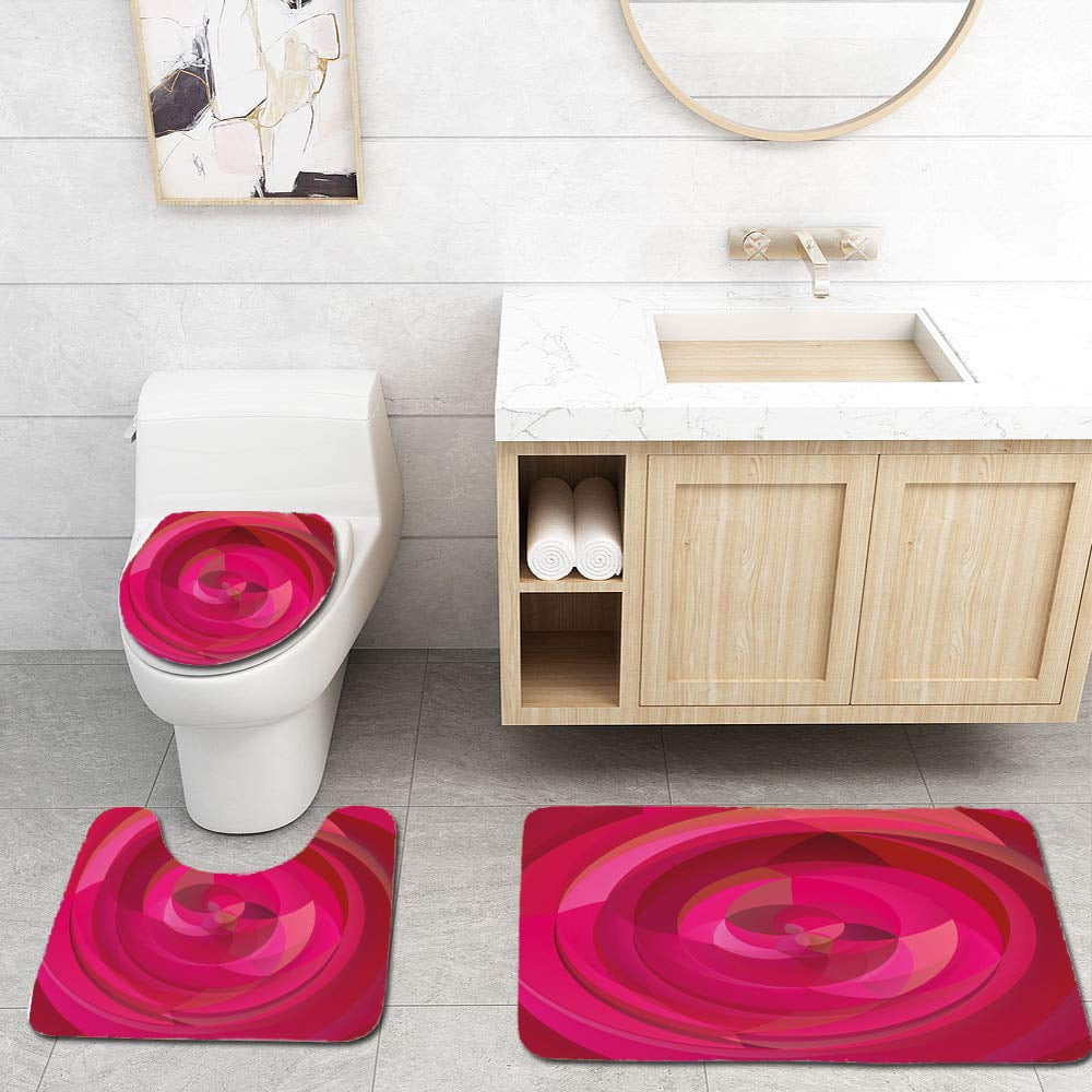 GOHAO Hot Pink Abstract Vortex Swirls and Shapes Vibrant Pink Colors ...