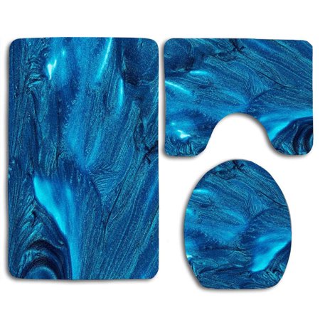 GOHAO Im Not Sure What Color This is But It is Beautiful 3 Piece Bathroom Rugs Set Bath Rug Contour Mat and Toilet Lid Cover