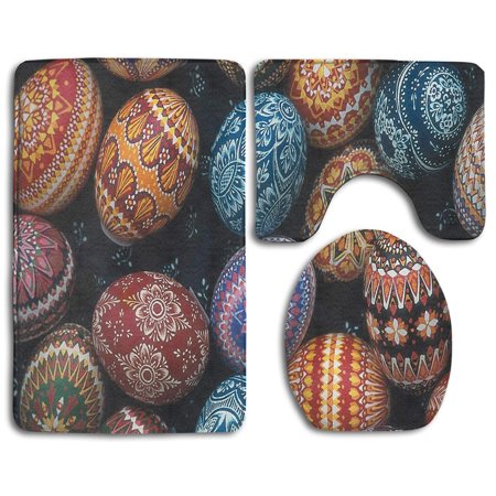 GOHAO M Arijuana Leaves 3 Piece Bathroom Rugs Set Bath Rug Contour Mat and Toilet Lid Cover