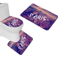thumbnail image 1 of GOHAO Matchmaking in Paris 3 Piece Bathroom Rugs Set Bath Rug Contour Mat and Toilet Lid Cover, 1 of 2