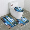 thumbnail image 1 of GOHAO Maui Coastline Hawaii Islands 3 Piece Bathroom Rugs Set Bath Rug Contour Mat and Toilet Lid Cover, 1 of 2