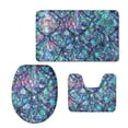 thumbnail image 1 of GOHAO Mermaid Tails and Scales in Glitter 3 Piece Bathroom Rugs Set Bath Rug Contour Mat and Toilet Lid Cover, 1 of 2