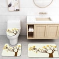 thumbnail image 1 of GOHAO Monkey Animations Off-White Flannel Bath Rugs, 3' x 2' (3 Pieces), 1 of 2