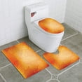 thumbnail image 1 of GOHAO Orange Flannel Bath Rugs, 3' x 2' (3 Pieces), 1 of 2