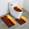 thumbnail image 1 of GOHAO Orange Glow a Sunset in Kansas Flint Hills 3 Piece Bathroom Rugs Set Bath Rug Contour Mat and Toilet Lid Cover, 1 of 2
