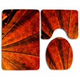 thumbnail image 1 of GOHAO Rust Colored Leaf 3 Piece Bathroom Rugs Set Bath Rug Contour Mat and Toilet Lid Cover, 1 of 2
