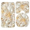 thumbnail image 1 of GOHAO Seashells Starfish on White Sand 3 Piece Bathroom Rugs Set Bath Rug Contour Mat and Toilet Lid Cover, 1 of 2