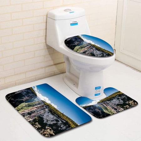 GOHAO Serra Geral C acirc;nion do Itaimbezinho 3 Piece Bathroom Rugs Set Bath Rug Contour Mat and Toilet Lid Cover